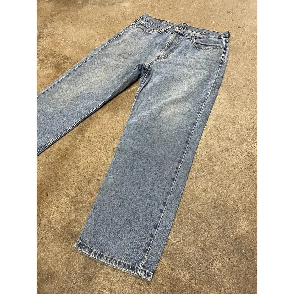 Levis 550 Jeans Mens 36x30 Blue Medium Wash Relaxed‎ Fit Tapered Leg Zip Fly